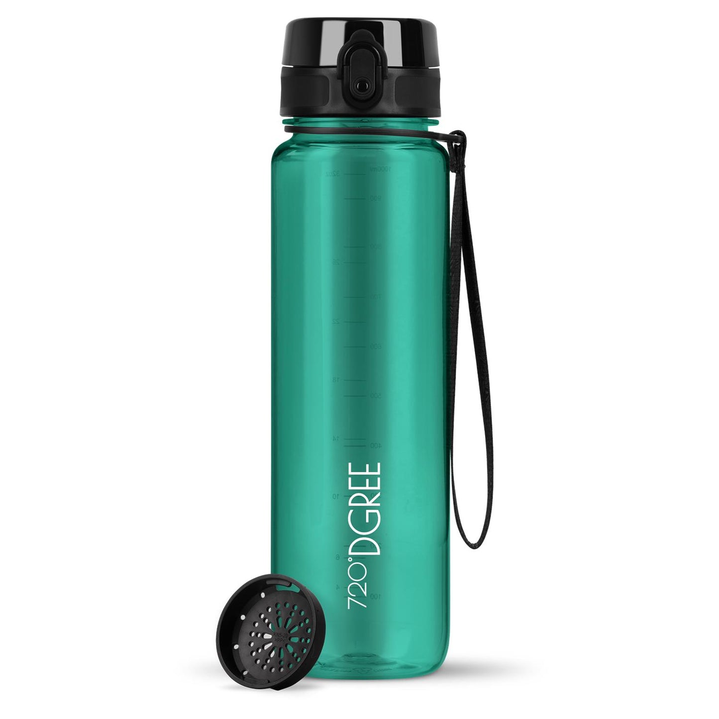 Trinkflasche 720DGREE uberBottle Trinkflasche 1000ml crystalClear Sieb