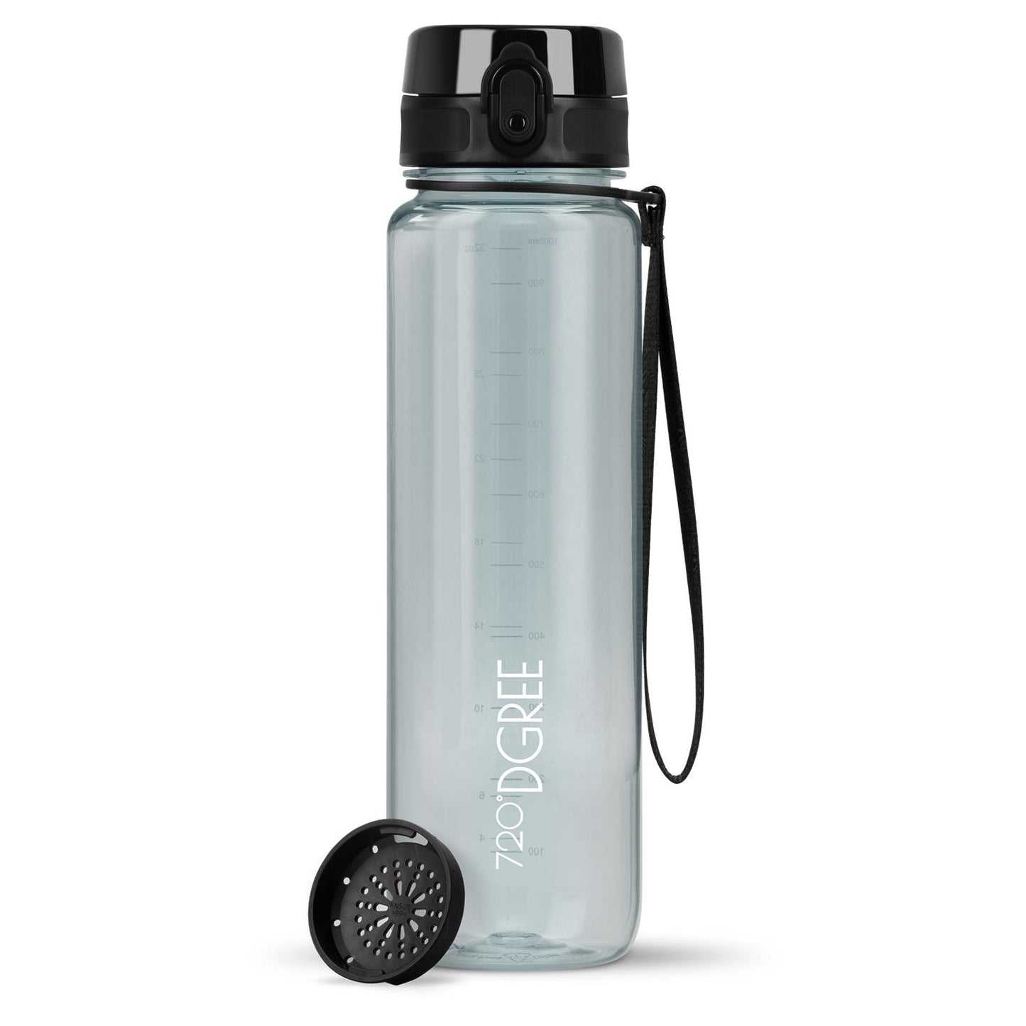 Trinkflasche 720DGREE uberBottle Trinkflasche 1000ml crystalClear Sieb