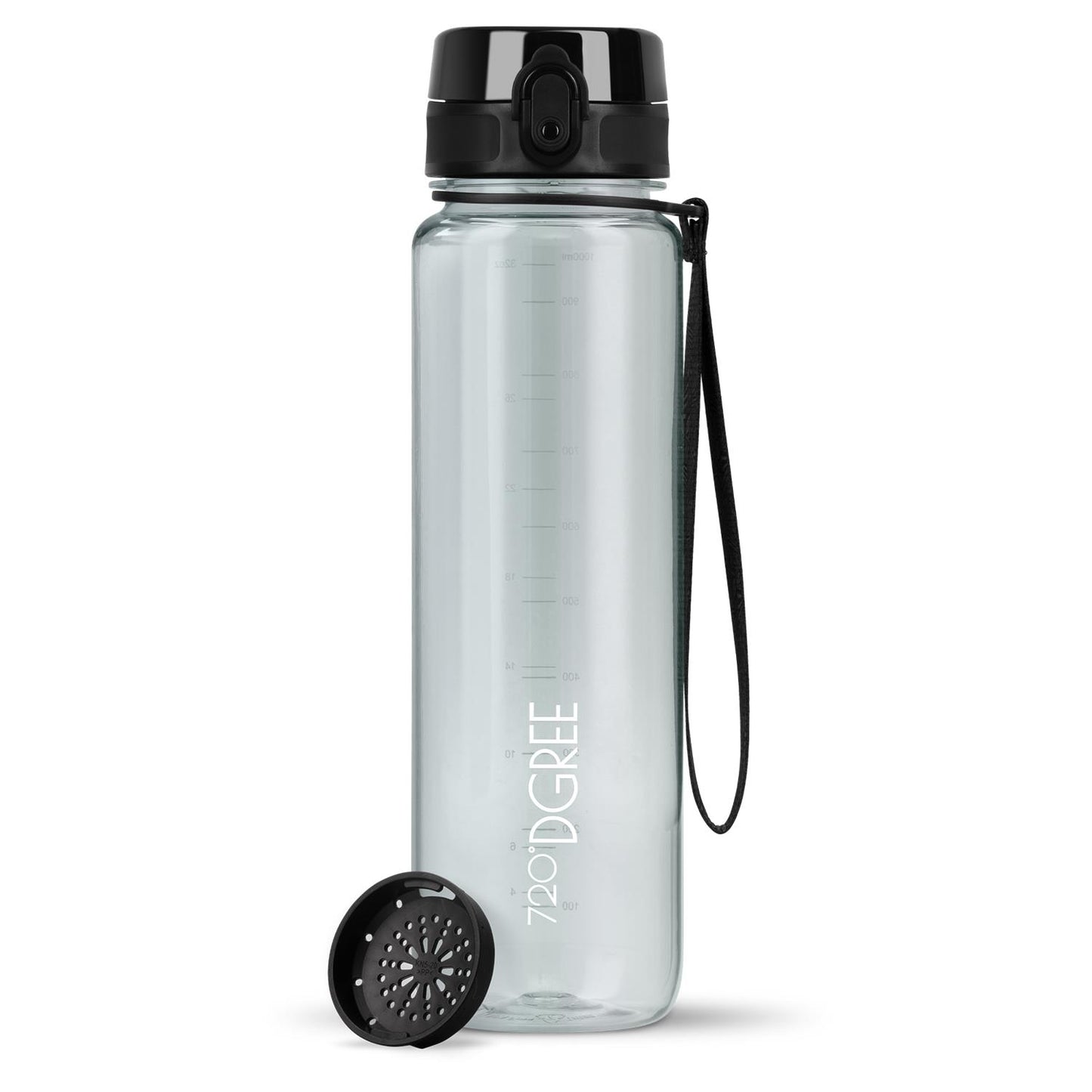 Trinkflasche 720DGREE uberBottle Trinkflasche 1000ml crystalClear Sieb