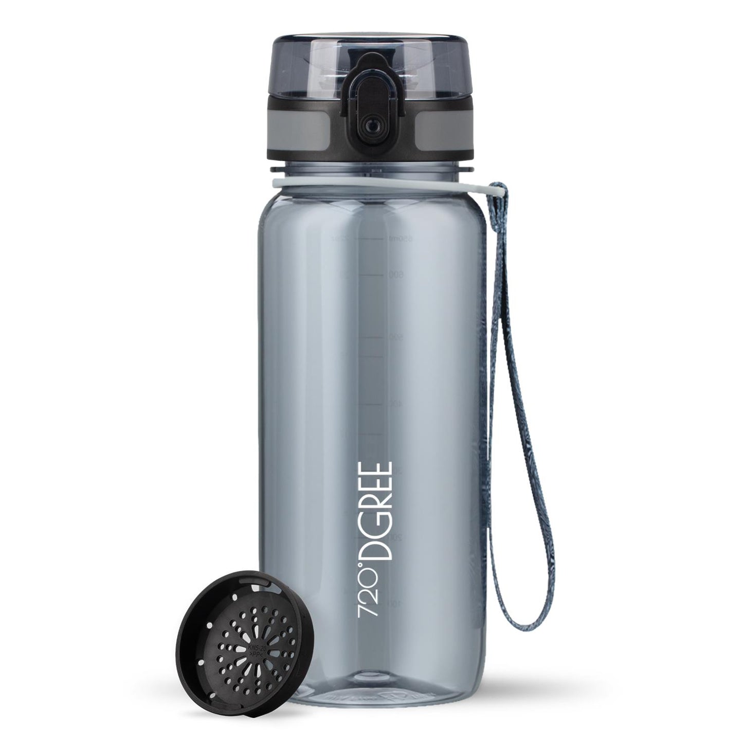Trinkflasche 720DGREE uberBottle Trinkflasche 650ml crystalClear Sieb